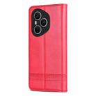 For Honor 400 Pro 5G Global 160.8mm AZNS Magnetic Calf Texture Flip Leather Phone Case(Red) - 3