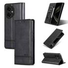 For Honor 400 Global 156.5mm AZNS Magnetic Calf Texture Flip Leather Phone Case(Black) - 1
