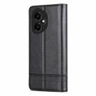 For Honor 400 Global 156.5mm AZNS Magnetic Calf Texture Flip Leather Phone Case(Black) - 3