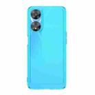 For OPPO A58 Candy Series TPU Phone Case(Transparent Blue) - 1