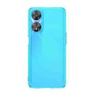 For OPPO A78 Candy Series TPU Phone Case(Transparent Blue) - 1