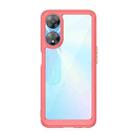For OPPO A58x Colorful Series Acrylic + TPU Phone Case(Red) - 1