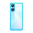 For OPPO A58x Colorful Series Acrylic + TPU Phone Case(Transparent Blue) - 1