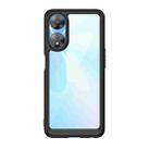 For OPPO A78 Colorful Series Acrylic + TPU Phone Case(Black) - 1