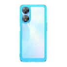 For OPPO A78 Colorful Series Acrylic + TPU Phone Case(Transparent Blue) - 1