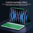 HB102D Backlight Magnetic Detachable Rotatable Bluetooth Keyboard Leather Case For iPad 10.2 2021/2020/2019(Green) - 6