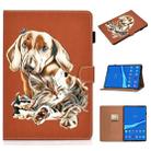 For Lenovo Tab M10 Plus TB-X606F Pure Color Painting Horizontal Flip Leather Case with Card Slots & Holder & Sleep / Wake-up Function(Dog) - 1