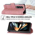 For Samsung Galaxy Z Fold3 5G Dierfeng Dream Line TPU + PU Leather Phone Case(Pink) - 5