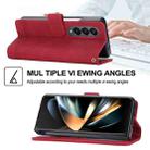 For Samsung Galaxy Z Fold3 5G Dierfeng Dream Line TPU + PU Leather Phone Case(Red) - 5
