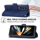 For Samsung Galaxy Z Fold3 5G Dierfeng Dream Line TPU + PU Leather Phone Case(Blue) - 5