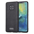 For Huawei Mate 20 Pro SULADA Shockproof TPU + Handmade Leather Protective Case(Black) - 1