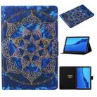 For Huawei MediaPad M5 lite Coloured Drawing Pattern Horizontal Flip Leather Case with Holder & Card Slot & Sleep / Wake-up Function(Blue Mandala) - 1