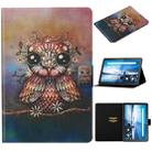 For Lenovo Tab M10 TB-X605F / X505Coloured Drawing Pattern Horizontal Flip Leather Case with Holder & Card Slot(Owl) - 1