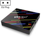H96 Max+ 4K Ultra HD LED Display Media Player Smart TV Box with Remote Controller, Android 9.0, Voice Version, RK3328 Quad-Core 64bit Cortex-A53, 2GB+16GB, TF Card / USBx2 / AV / Ethernet, Plug Specification:EU Plug - 1