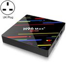 H96 Max+ 4K Ultra HD LED Display Media Player Smart TV Box with Remote Controller, Android 9.0, Voice Version, RK3328 Quad-Core 64bit Cortex-A53, 2GB+16GB, TF Card / USBx2 / AV / Ethernet, Plug Specification:UK Plug - 1
