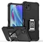 For Motorola Moto G50 Non-slip Shockproof Armor Phone Case with Ring Holder(Black) - 1