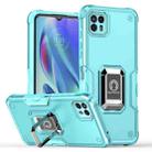 For Motorola Moto G50 Non-slip Shockproof Armor Phone Case with Ring Holder(Mint Green) - 1