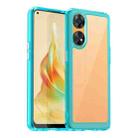 For OPPO Reno8 T 4G Colorful Series Acrylic + TPU Phone Case(Transparent Blue) - 1