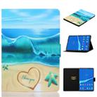 For Lenovo Tab M10 Plus TB-X606F Coloured Drawing Horizontal Flip Leather Case with Holder & Card Slot & Sleep / Wake-up Function(Blue Beach) - 1