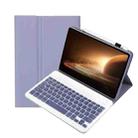 For OPPO Pad 2 11.61 inch 2023 OP13 Lambskin Texture Ultra-thin Detachable Bluetooth Keyboard Leather Case(Purple) - 1
