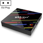 H96 Max+ 4K Ultra HD LED Display Media Player Smart TV Box with Remote Controller, Android 9.0, Voice Version, RK3328 Quad-Core 64bit Cortex-A53, 4GB+32GB, TF Card / USBx2 / AV / Ethernet, Plug Specification:EU Plug - 1