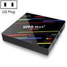 H96 Max+ 4K Ultra HD LED Display Media Player Smart TV Box with Remote Controller, Android 9.0, Voice Version, RK3328 Quad-Core 64bit Cortex-A53, 4GB+32GB, TF Card / USBx2 / AV / Ethernet, Plug Specification:US Plug - 1