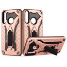 For Huawei Y7P Shockproof TPU + PC Protective Case with Holder(Rose Gold) - 1