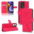 For Xiaomi Redmi Note 12 Turbo Skin Feel Magnetic Flip Leather Phone Case(Rose Red) - 1