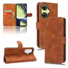 For OnePlus Nord CE 3 Skin Feel Magnetic Flip Leather Phone Case(Brown) - 1