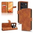 For ZTE nubia Z50 Ultra Skin Feel Magnetic Flip Leather Phone Case(Brown) - 1