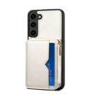 For Samsung Galaxy S22 5G Zipper Card Slot Phone Case(White) - 1