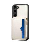 For Samsung Galaxy S22+ 5G Zipper Card Slot Phone Case(White) - 1