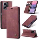 For Xiaomi Redmi Note 12 4G Global CaseMe 013 Multifunctional Horizontal Flip Leather Phone Case(Wine Red) - 1