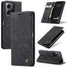 For Xiaomi Redmi Note 12 4G Global CaseMe 013 Multifunctional Horizontal Flip Leather Phone Case(Black) - 1