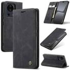 For Xiaomi 13 Lite CaseMe 013 Multifunctional Horizontal Flip Leather Phone Case(Black) - 1
