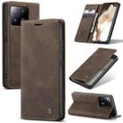 For Xiaomi 13 Pro CaseMe 013 Multifunctional Horizontal Flip Leather Phone Case(Coffee) - 1