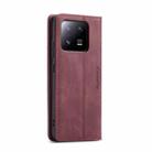 For Xiaomi 13 Pro CaseMe 013 Multifunctional Horizontal Flip Leather Phone Case(Wine Red) - 3