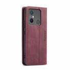 For Xiaomi Redmi 11A / 12C CaseMe 013 Multifunctional Horizontal Flip Leather Phone Case(Wine Red) - 3