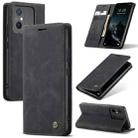 For Xiaomi Redmi 11A / 12C CaseMe 013 Multifunctional Horizontal Flip Leather Phone Case(Black) - 1