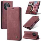 For OnePlus 11 CaseMe 013 Multifunctional Horizontal Flip Leather Phone Case(Wine Red) - 1