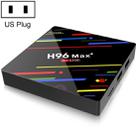 H96 Max+ 4K Ultra HD LED Display Media Player Smart TV Box with Remote Controller, Android 9.0, Voice Version, RK3328 Quad-Core 64bit Cortex-A53, 4GB+64GB, TF Card / USBx2 / AV / Ethernet, Plug Specification:US Plug - 1