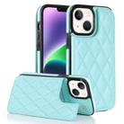 For iPhone 13 mini Double Buckle Rhombic PU Leather Phone Case(Blue) - 1