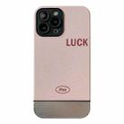 For iPhone 14 Electroplating Stitching PU Leather Phone Case(Pink) - 1