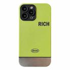 For iPhone 14 Pro Electroplating Stitching PU Leather Phone Case(Green) - 1