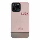 For iPhone 13 Pro Electroplating Stitching PU Leather Phone Case(Pink) - 1