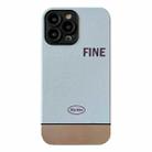 For iPhone 12 Pro Electroplating Stitching PU Leather Phone Case(Blue) - 1