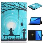 For Huawei MediaPad M5 lite Coloured Drawing Horizontal Flip Leather Case with Holder & Card Slot & Sleep / Wake-up Function(Lovers) - 1