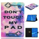 For Lenovo Tab M10 Plus TB-X606F Coloured Drawing Horizontal Flip Leather Case with Holder & Card Slot & Sleep / Wake-up Function(Dont Touch Me Pad) - 1