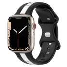 Nail Buckle Two-color Watch Band For Apple Watch Ultra 49mm / Series 8&7 45mm / SE 2&6&SE&5&4 44mm / 3&2&1 42mm(Black White) - 1