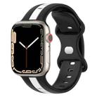 Nail Buckle Two-color Watch Band For Apple Watch Series 9&8&7 41mm / SE 3&SE 2&6&SE&5&4 40mm / 3&2&1 38mm(Black White) - 1